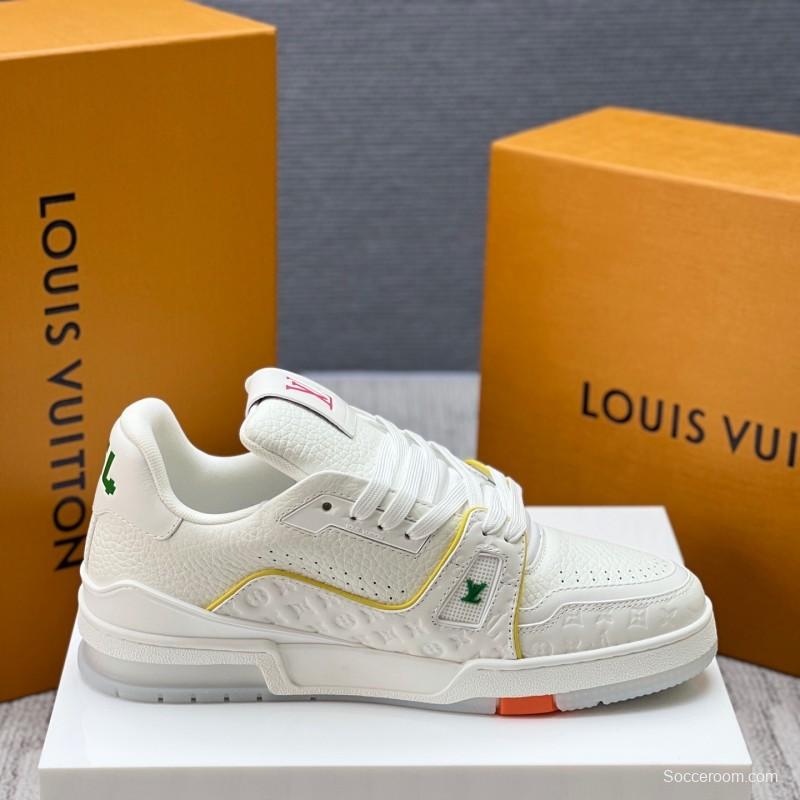 Louis Vuitton Trainer Retro Basketball-Inspired Sneakers with Mixed Materials - LY00430