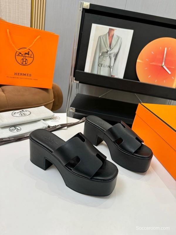 Adidas 2025 SS H Classic Waterproof Platform Wedge Heel Thick Sole Sandals - LY00