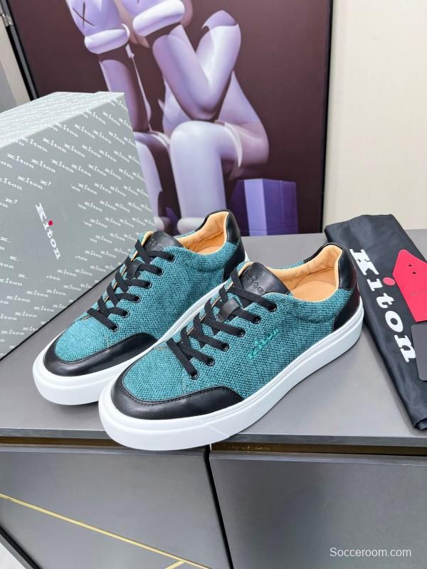 Kiton 2025/SS Tie-Detail Old Money Style Casual Men's Shoes - KFY00320