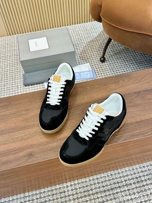 TOM FORD 2025 SS Casual Shoes with Classic Color Blocking and Imported Leather Insole - AS00350