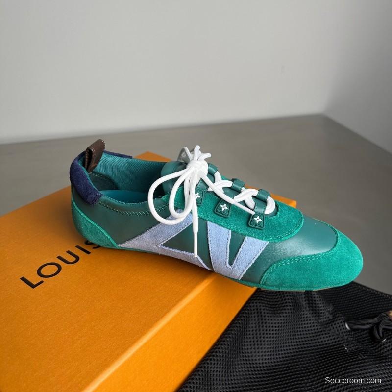 Lv Sneakerina 2025 SS Ballet Flat Low-Top Lace-Up Casual Shoes - YC