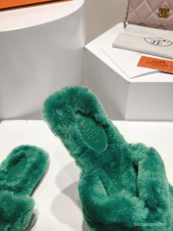 Hermès Fall/Winter 2025 Flat Wool Slippers - LY00240