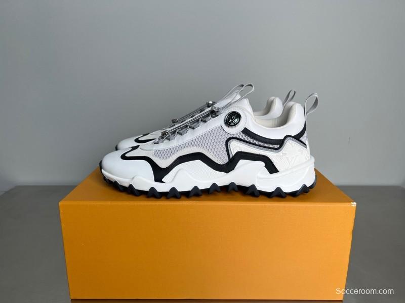 LV RUSH Calfskin Metal LV Circle Accessory Slip-Resistant Low-Top Casual Lifestyle Shoes - YC