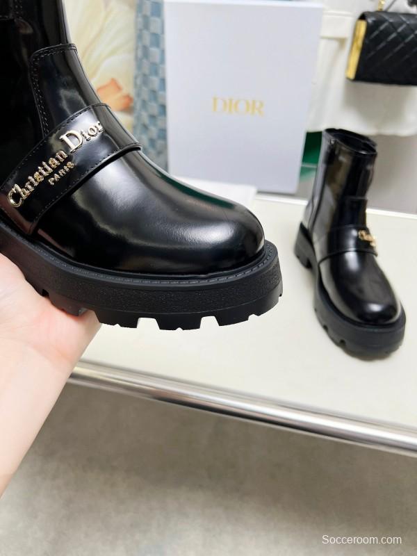 Dior 2025/SS New Autumn Winter British Style Brogue Thick Sole Martin Boots - LY00330