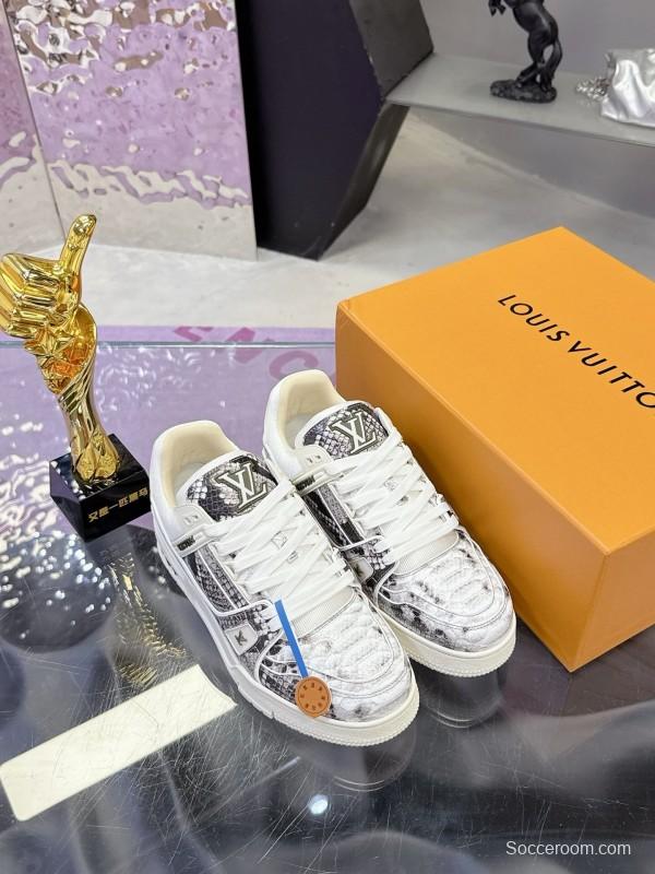 Louis Vuitton LV Trainer Maxi Sneakers Head Grain Ostrich Pattern Series - AS00400