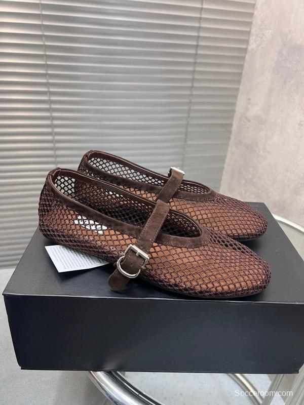 ALAIA 2025/SS New Color Mesh Flat Sandals Single Shoes - KFY00270