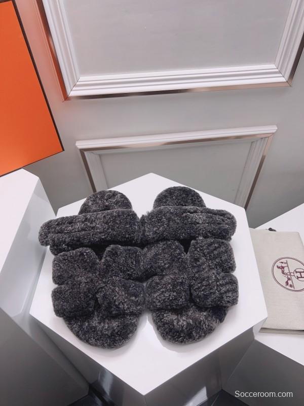 H Erjia Fur Slippers - LY00270