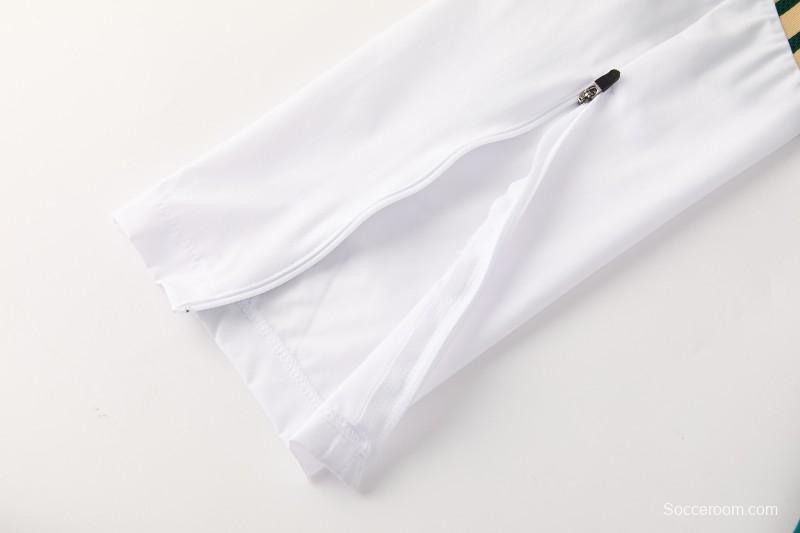 2026 Italy Green Hoodie Full Zipper Windbreaker + Long Pants