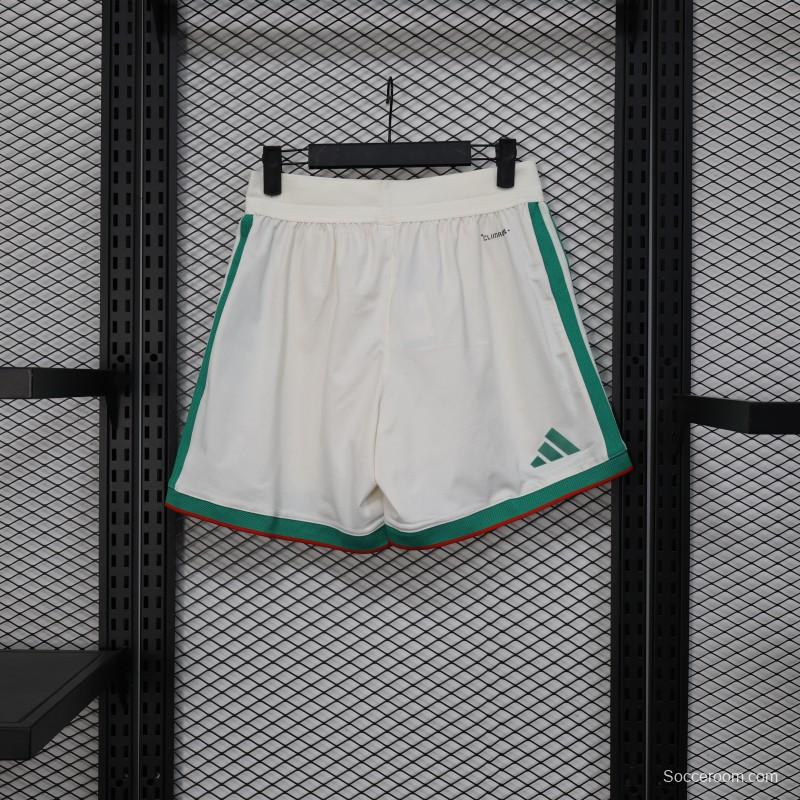 2026 Player Version Algeria White with Green Stripes Shorts