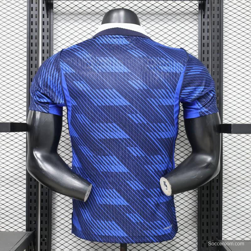 Player Version 2026 France Blue with Diagonal Stripe Pattern Special Edition Jersey