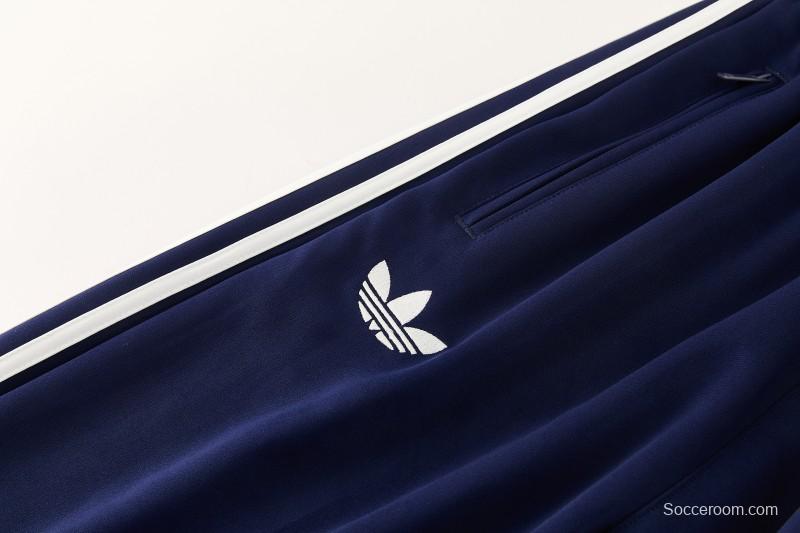 2026 Adidas Navy Blue Full Zipper Jacket + Long Pants