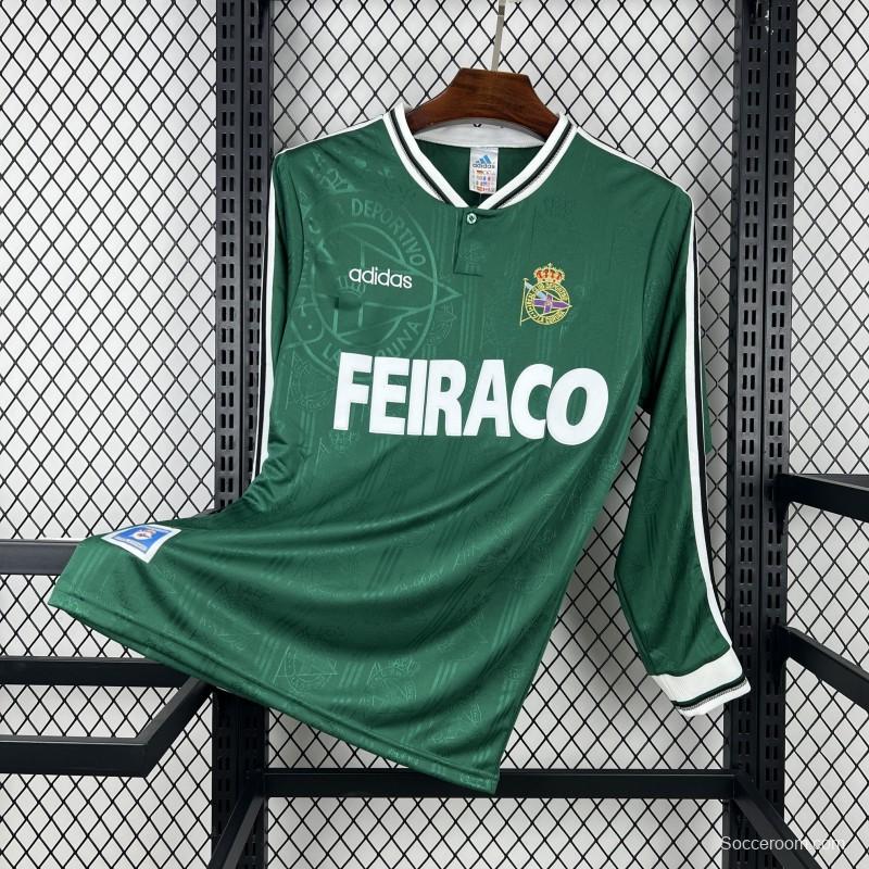 1999/00 Retro Deportivo De La Coruna Away Long Sleeves Jersey