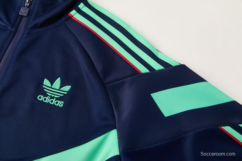 2026/27 Adidas Originals Navy Blue Full Zipper Jacket Tracksuit + Long Pants