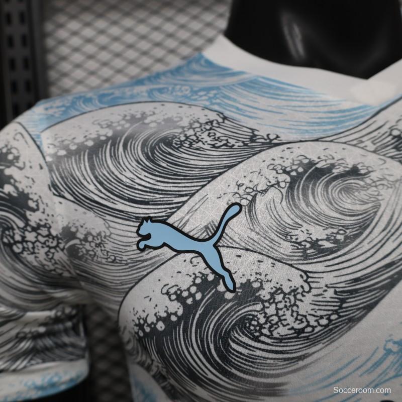 Player Version 26/27 Al-Hilal SFC White & Blue Hokusai Wave Print Special Edition Away Jersey