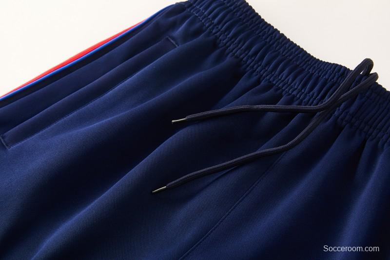 2026/27 Adidas Originals Red  Full Zipper Jacket Tracksuit + Navy Blue Long Pants