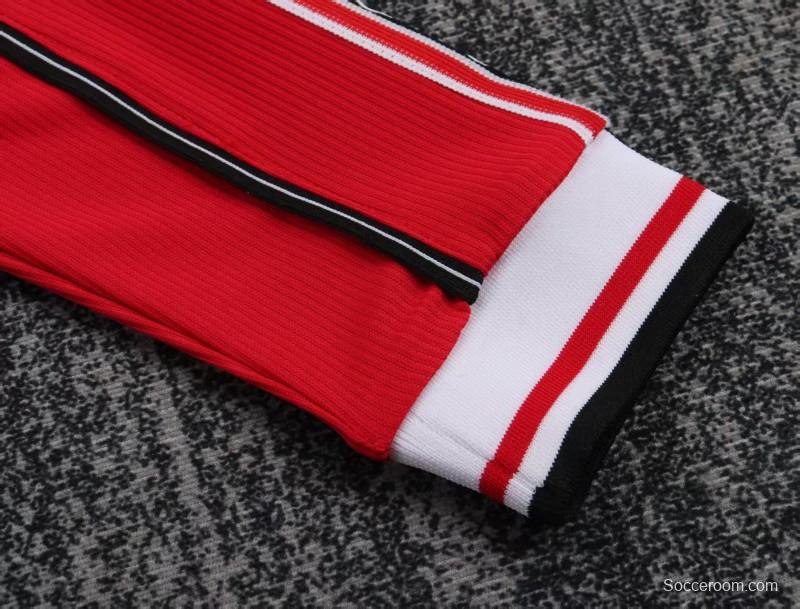 Retro Kids 98/99 Manchester United Red Home Long Sleeve Jersey