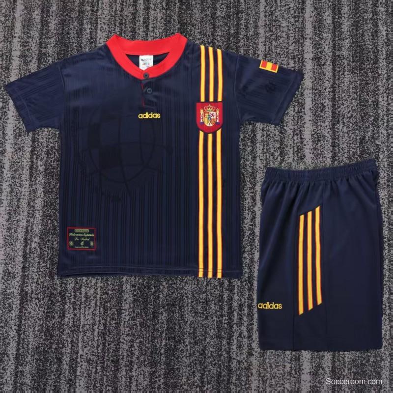 Retro Kids 1996 Spain Away Jersey