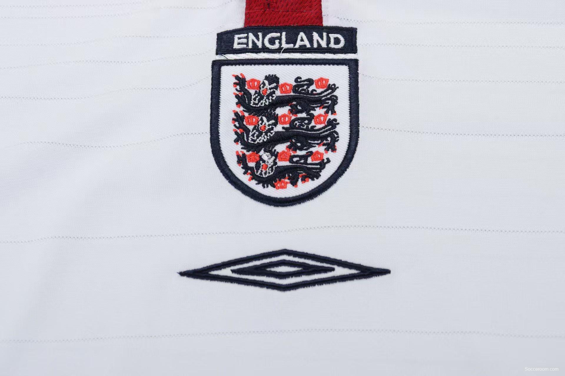 Retro 2003/04 Kids England White Home Jersey