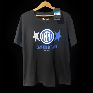 23/24 Inter Milan CAMPIONI D'ITALIA Black T-Shirts With Snake Pattern