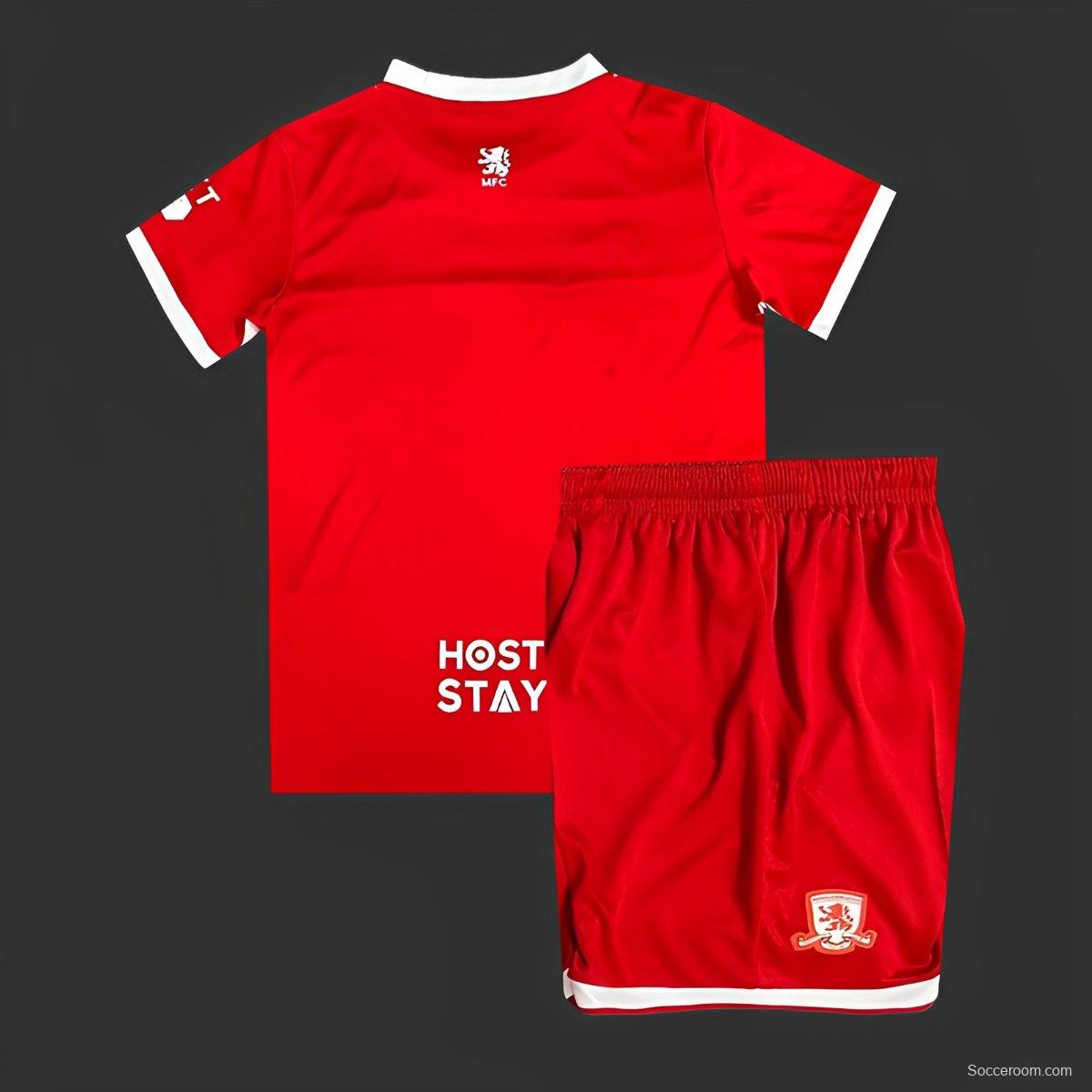 24/25 Kids Middlesbrough Home Jersey