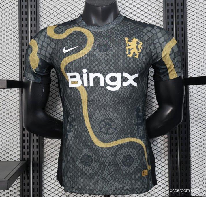 Player Version 25/26 Chelsea Bingx Black with Snake Pattern Design Jersey