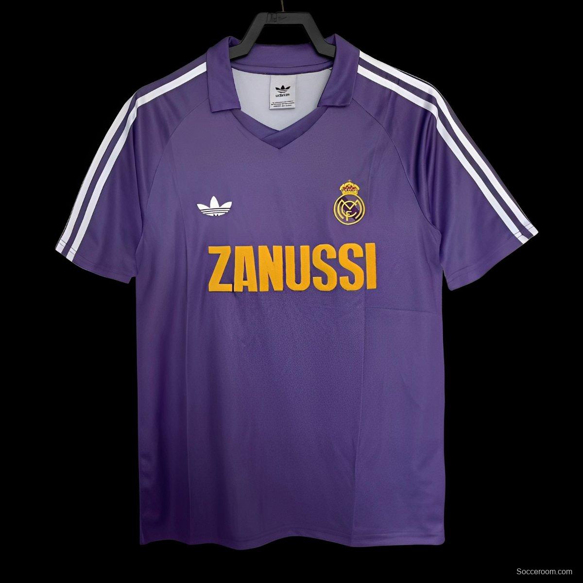 Retro 84/85 Real Madrid Away Purple Jersey