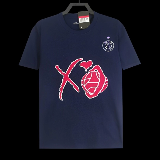 25/26 PSG x OX Navy Cotton T-Shirt