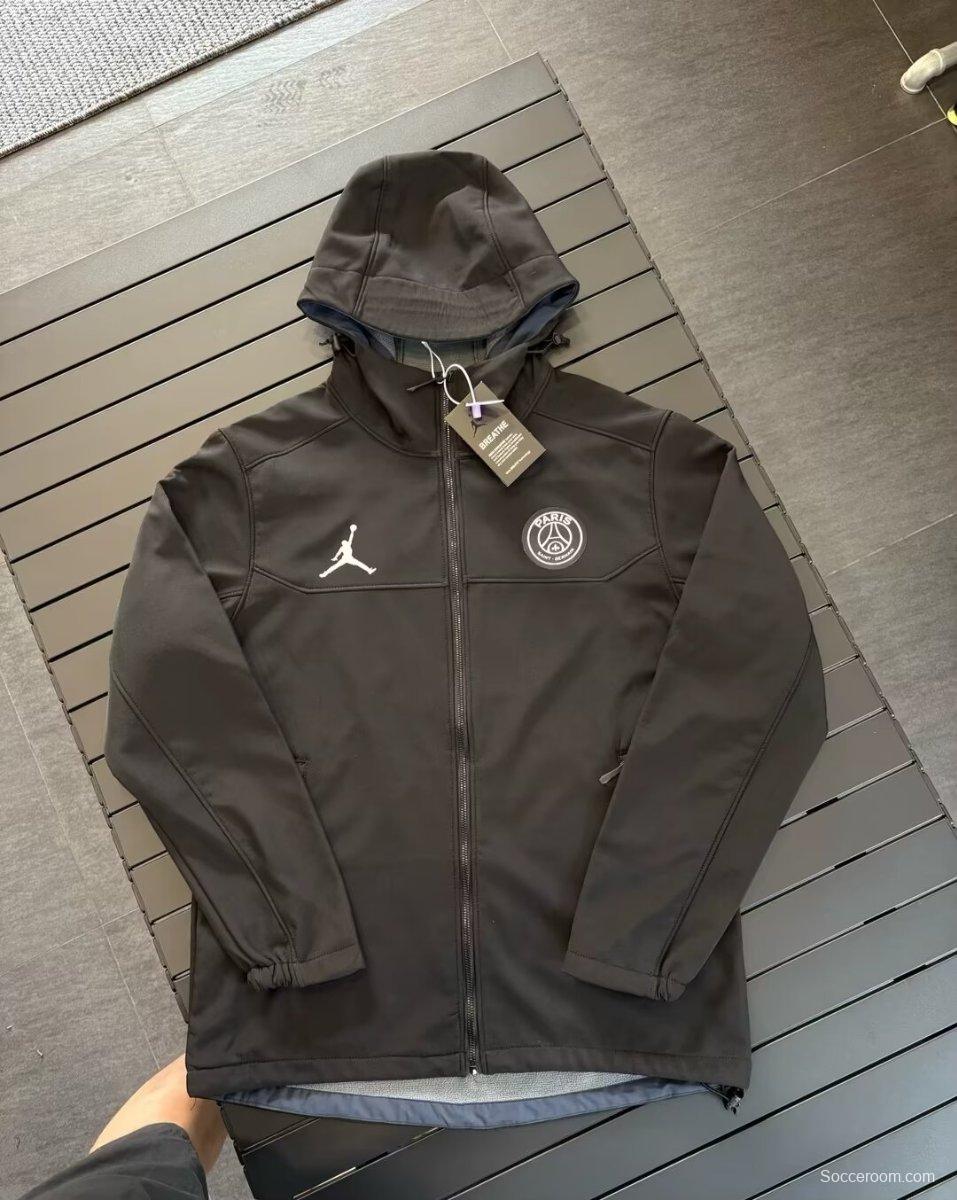 25/26 PSG White/Navy/Black/Olive Green Jordan Hooded Jacket