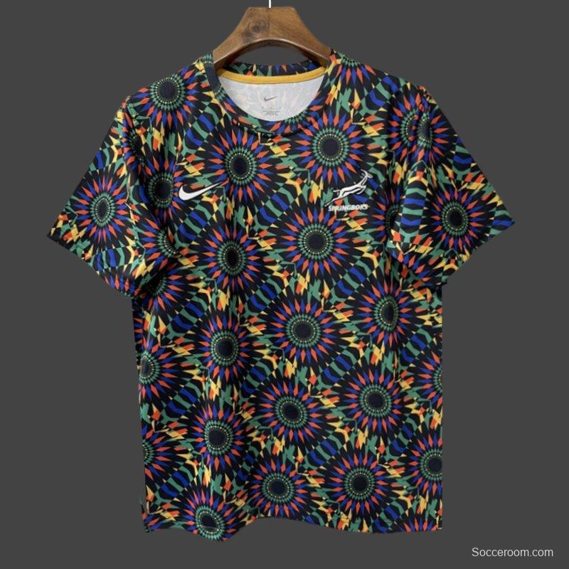 2026 South Africa Springboks Multicolor with Kaleidoscope Sunburst Jersey