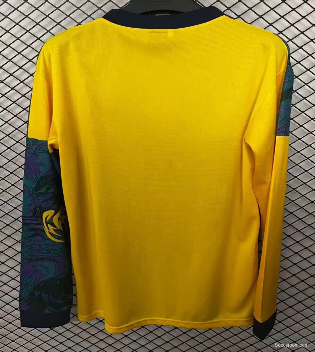 Retro 1995 England Yellow Goalkeeper Yellow Jersey