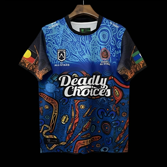 2026 NRL Indigenous All Stars Blue with Aboriginal Art Pattern Jersey