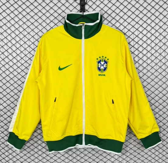 Retro 2010 Brazil Home Windbreaker