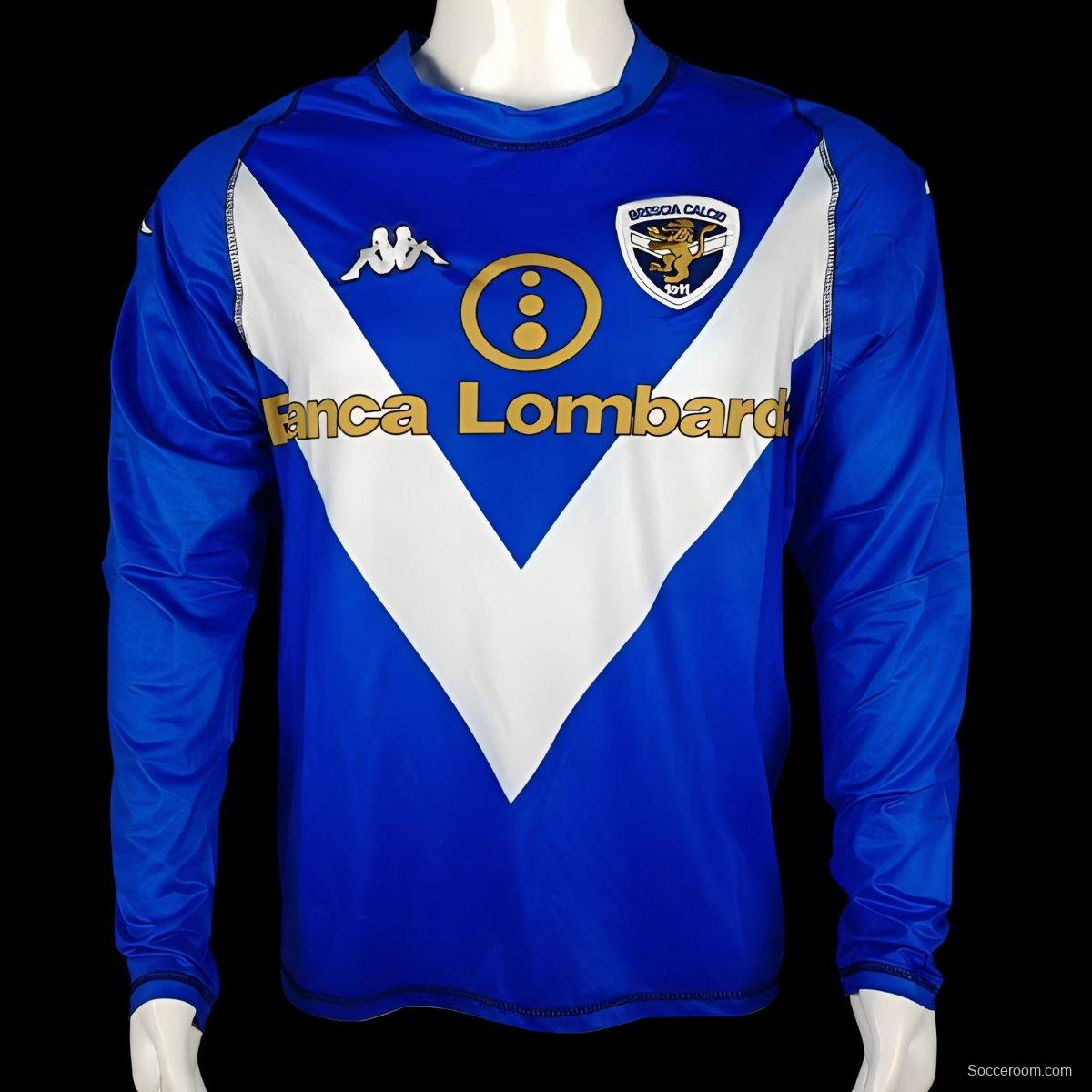 Retro 03/04 Brescia Away Blue Long Sleeve Jersey