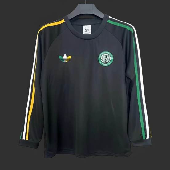 26/27 Adidas Celtic Origins Long Sleeve Black T-Shirt
