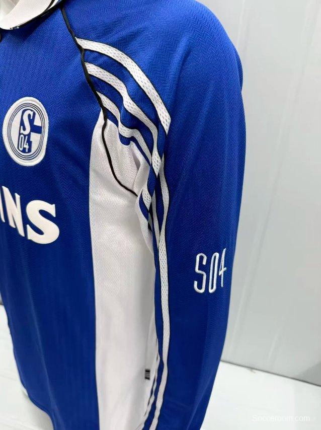Retro 98/00 Schalke 04 Home Long Sleeve Jersey