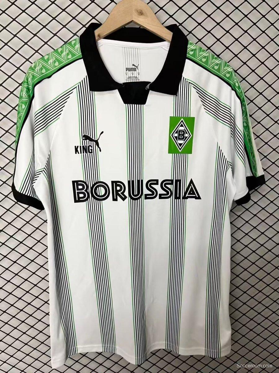 25/26  Borussia Mönchengladbach "KING" Special Edition White/Green Jersey