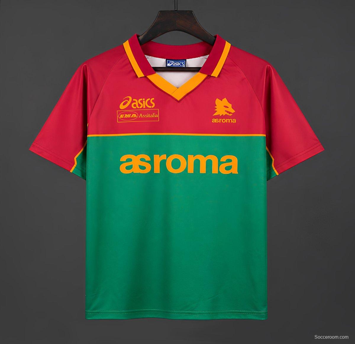 Retro 95/96 Roma Pre-Match Red/Green Jersey