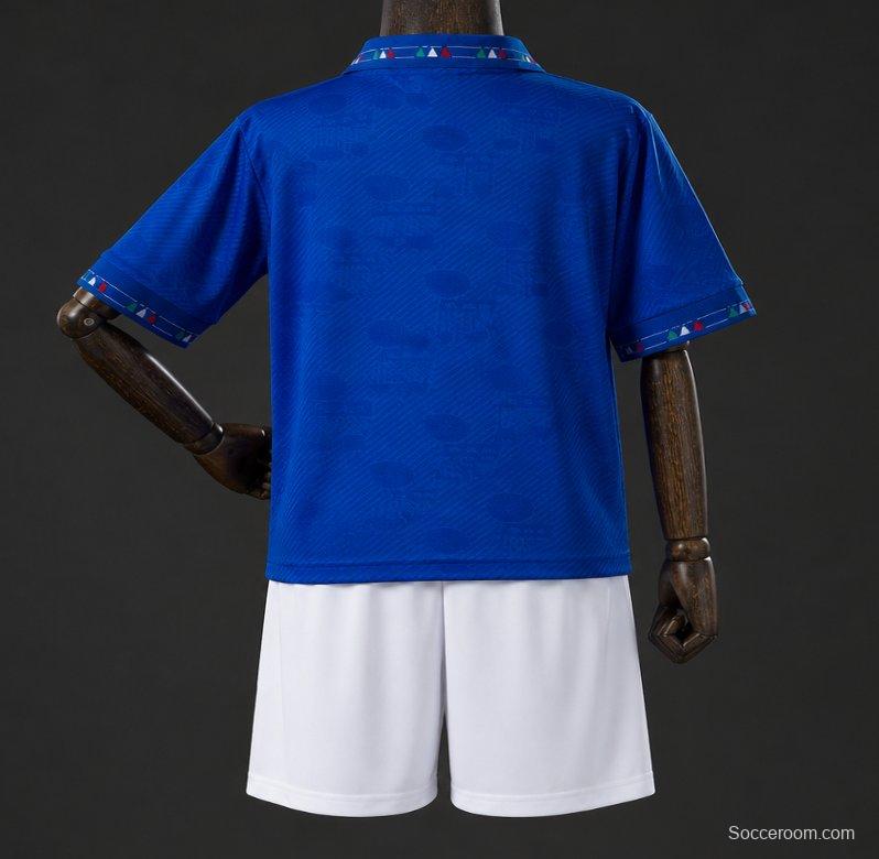 1994 Kids Italy Home Retro Kit Jersey Size 16-28