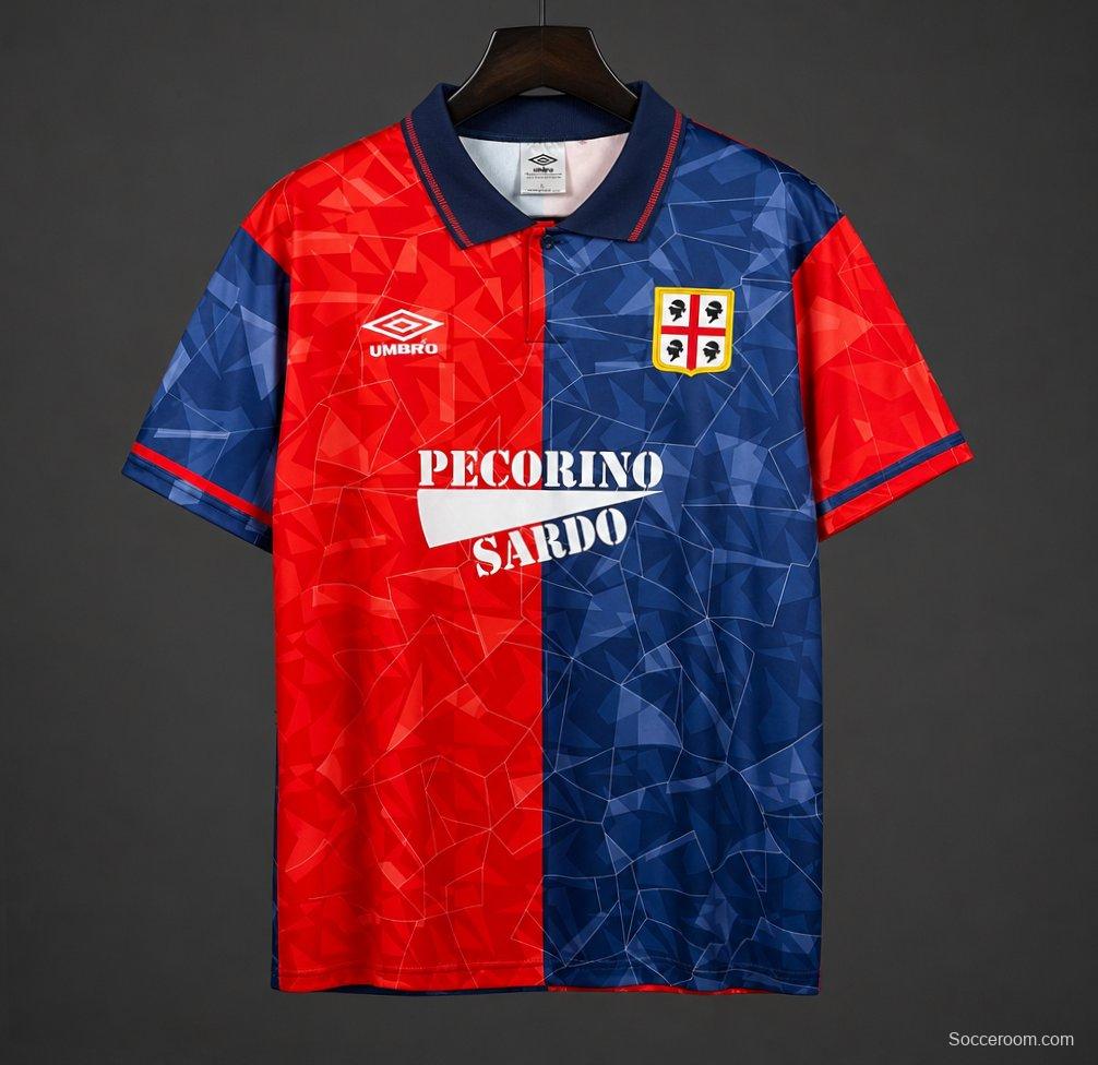 Retro 92/93 Cagliari Calcio Home Jersey